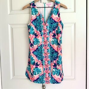 Lilly Pulitzer Sleeveless Pink and Blue Floral Romper